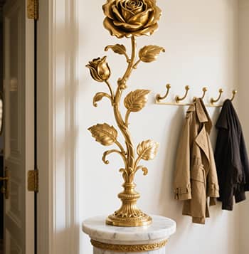 Multan Rose Forged Brass Coat Rack