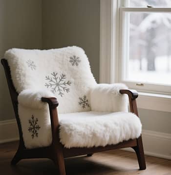 Kashmir Snow Wool Upholstered Chaise Lounge