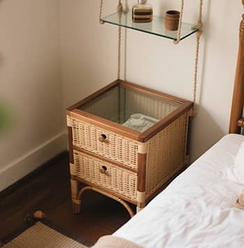 Tarbela Lake Hanging Rattan Nightstand